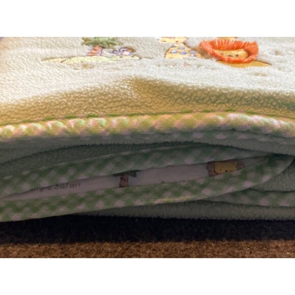 Koala Baby Blanket Green Safari Animal Friends Lovey Security Reversible - Picture 3 of 8